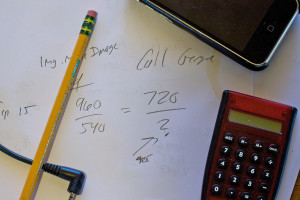 @dailyshoot: 2010/05/19: Make a photo today that distills some simplicity from the complexity of the world. #ds185 It's powerful to still know how to use cross multiplication (here calculating dimensions for a video conversion). Thanks to my math teachers at Bedford Elementary School, Sudbrook Middle School, and Milford Mill High for showing me the power of math... even wacky Bloom Friedman, my 10th grade chemistry teacher, who insisted we learn how to use a slide rule (sorry Blooma, I did forget that).